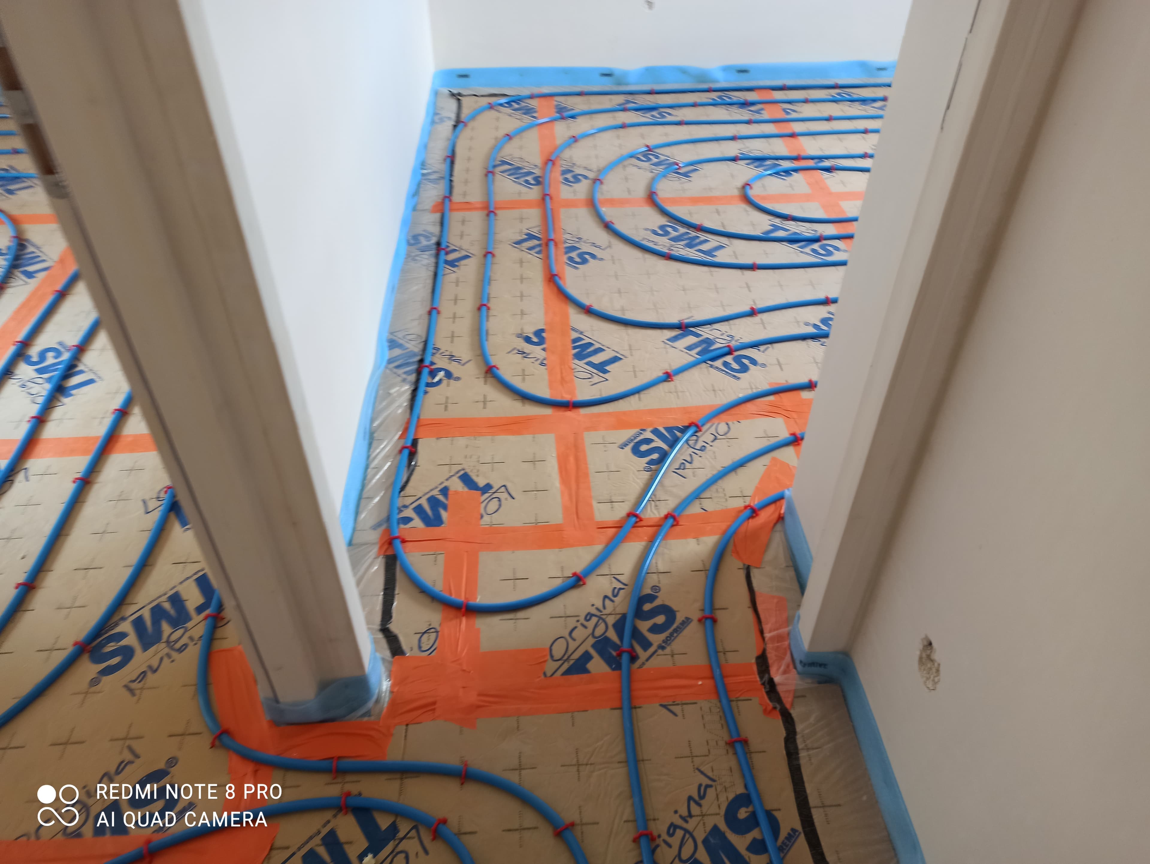 Détail réseau plancher chauffant