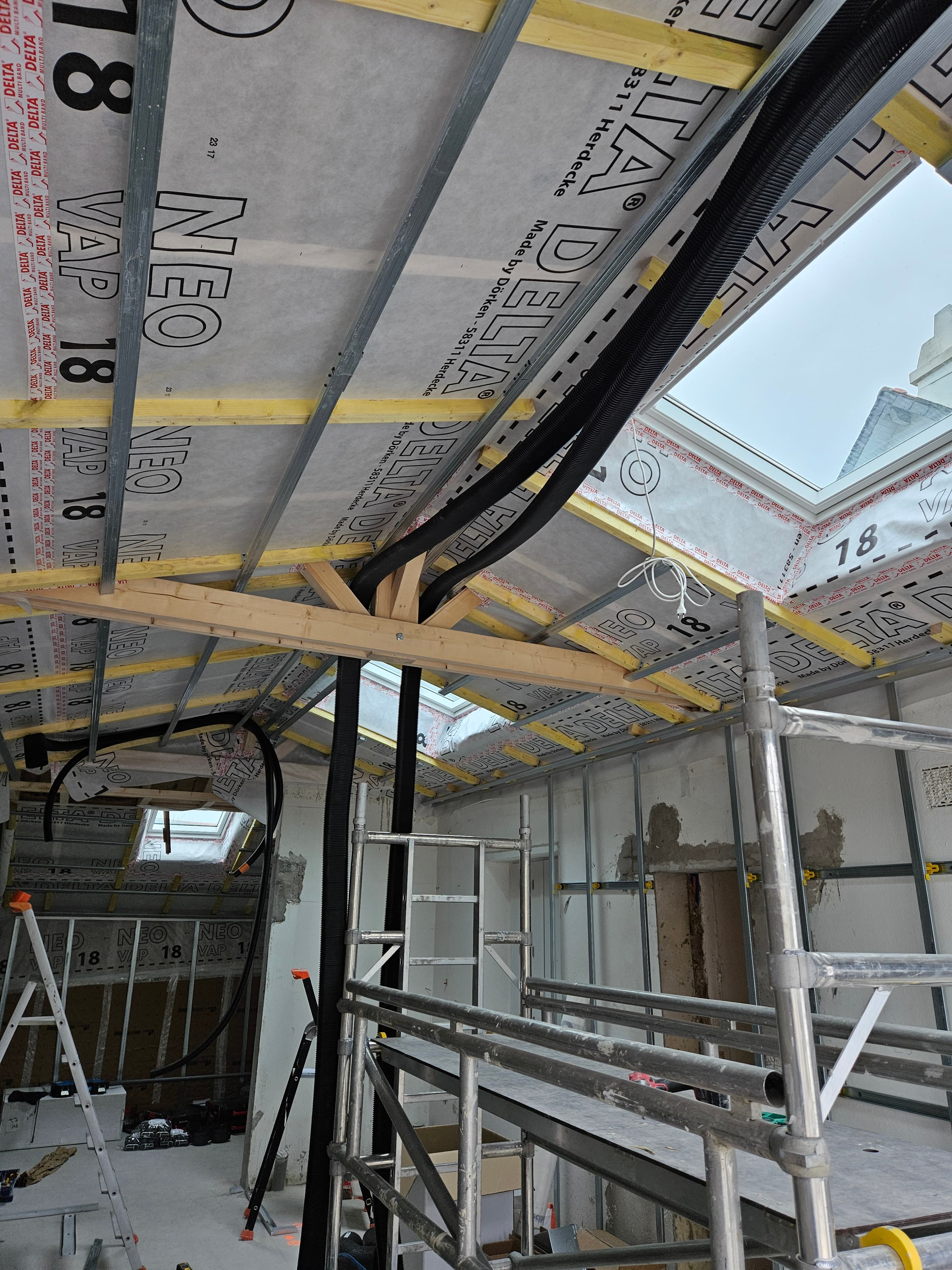 Installation électrique sous toiture